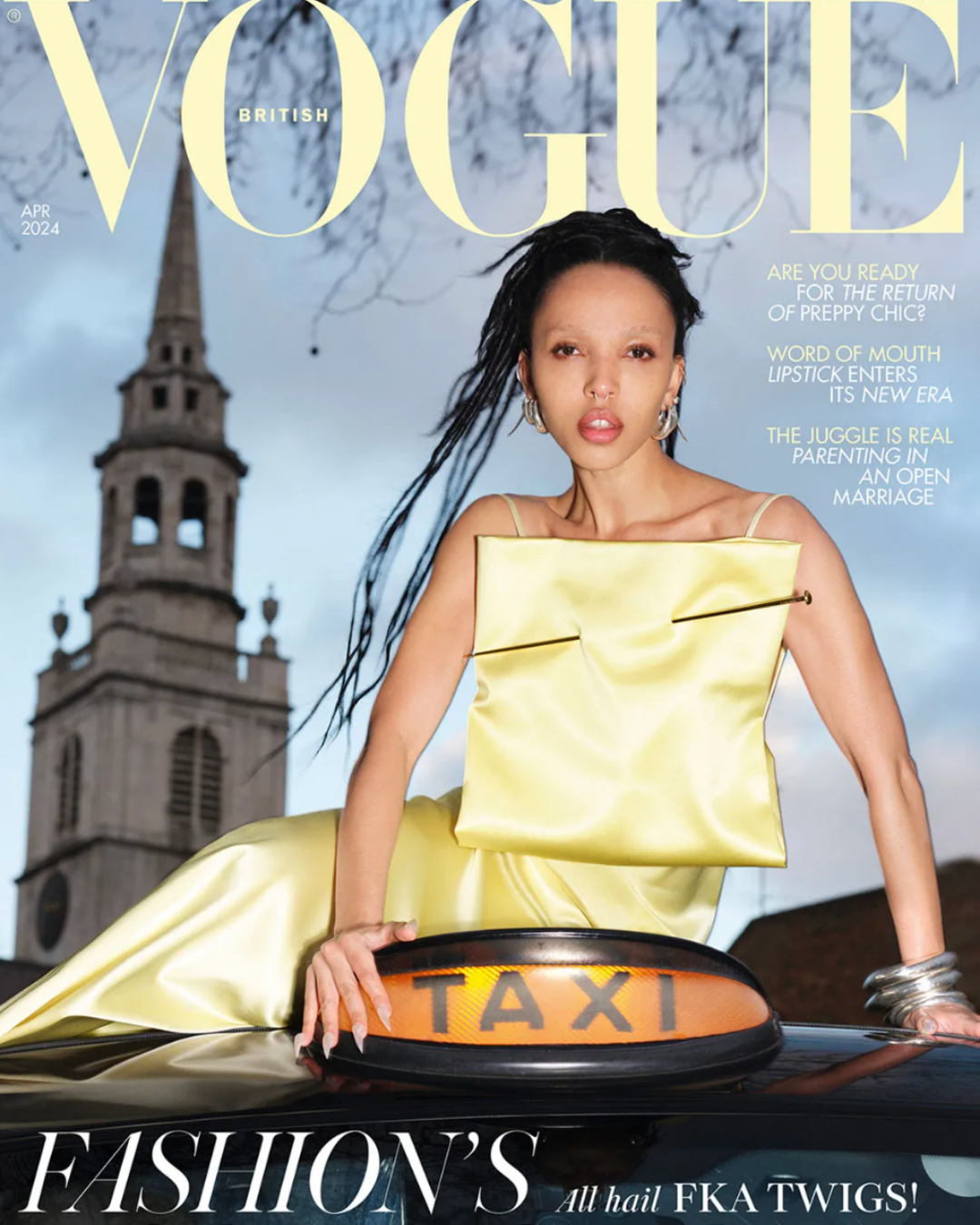 Vogue Magazine cover featuring FKA TWIGS.