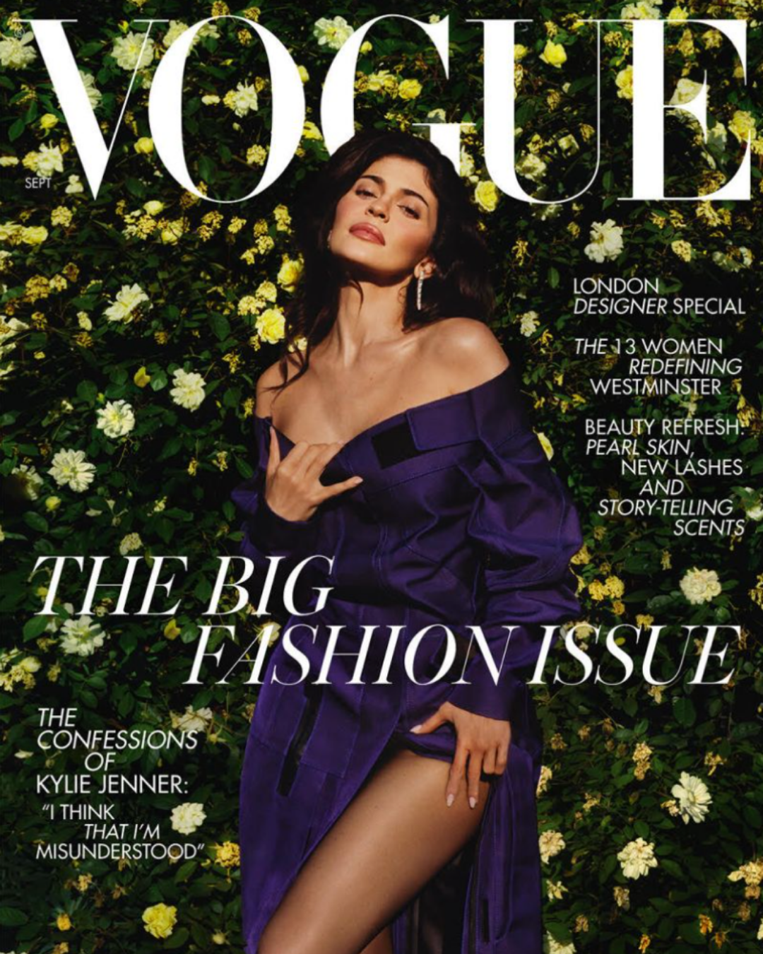 Vogue Magazine cover featuring Kylie Jenner.