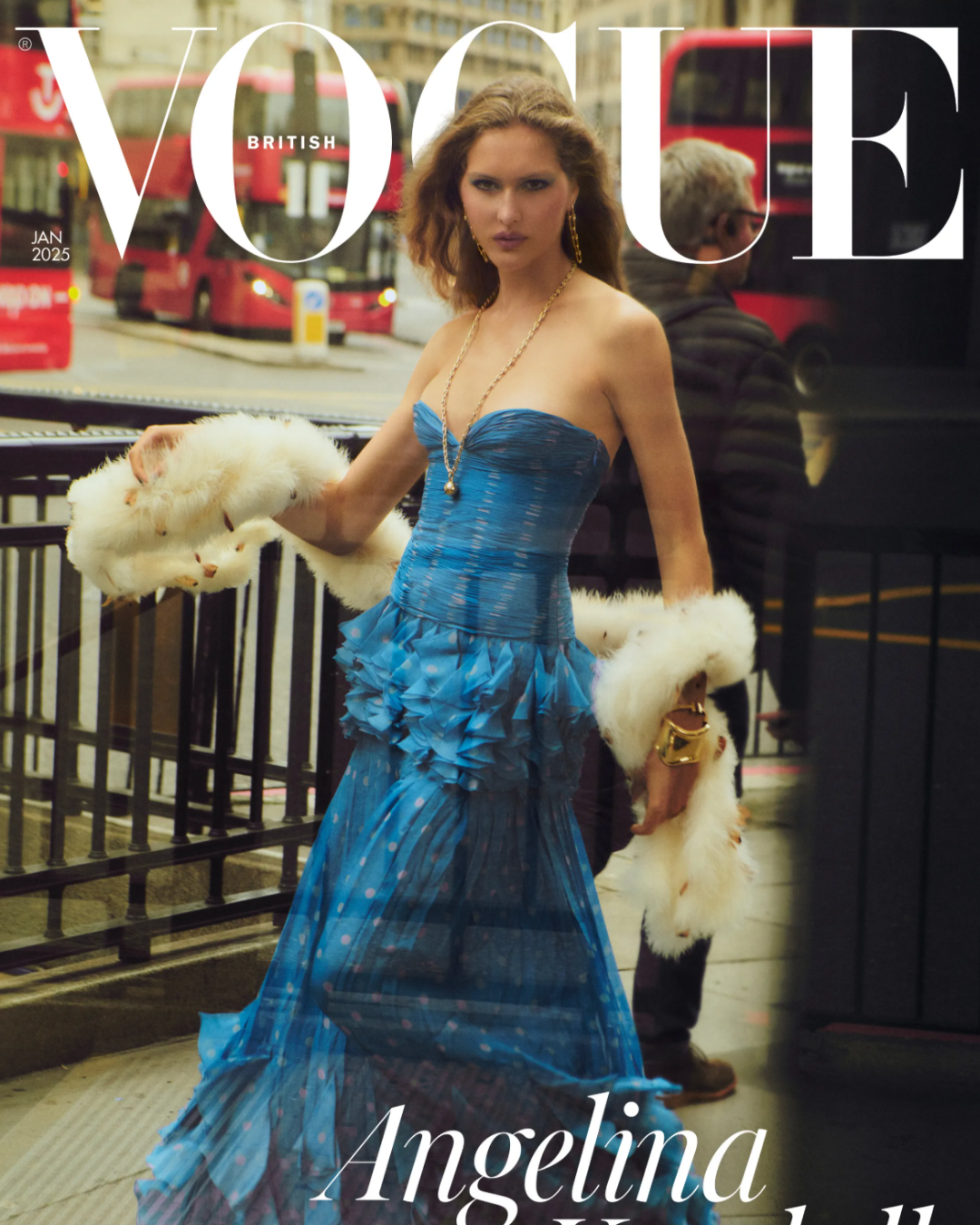Vogue Magazine cover featuring model Angelina Kendall.