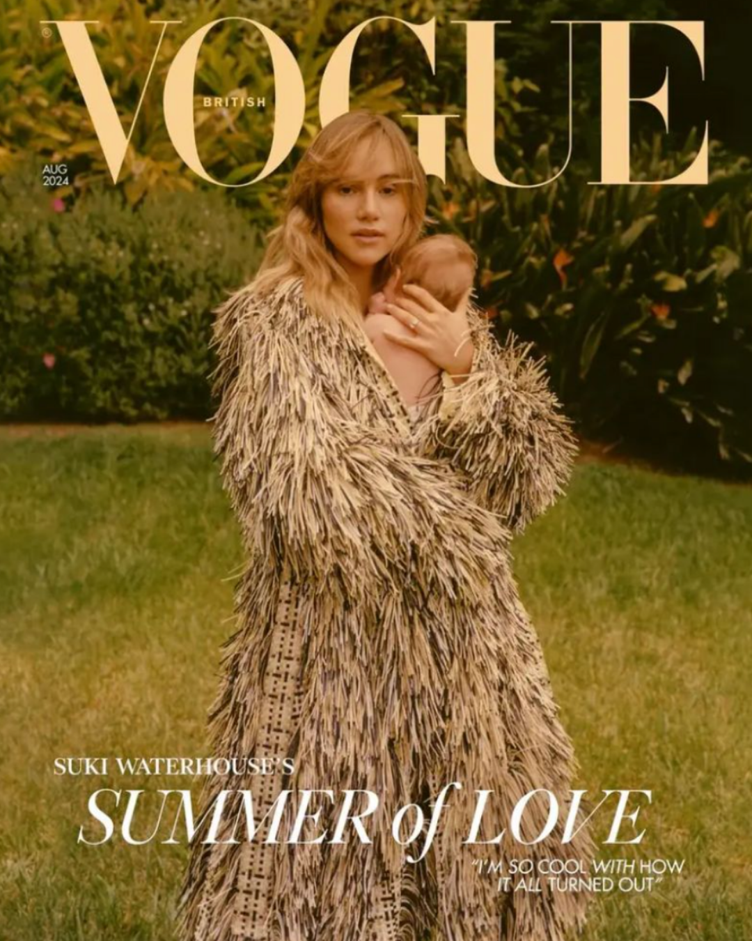 Vogue Magazine cover featuring Suki Waterhouse.