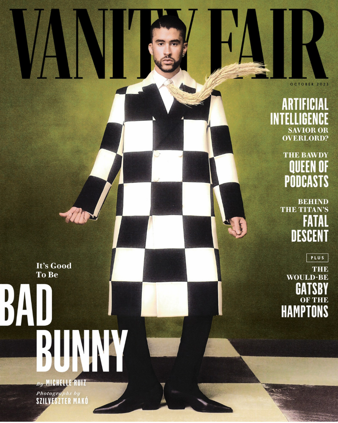 Vanity Fair magazine cover featuring Bad Bunny.