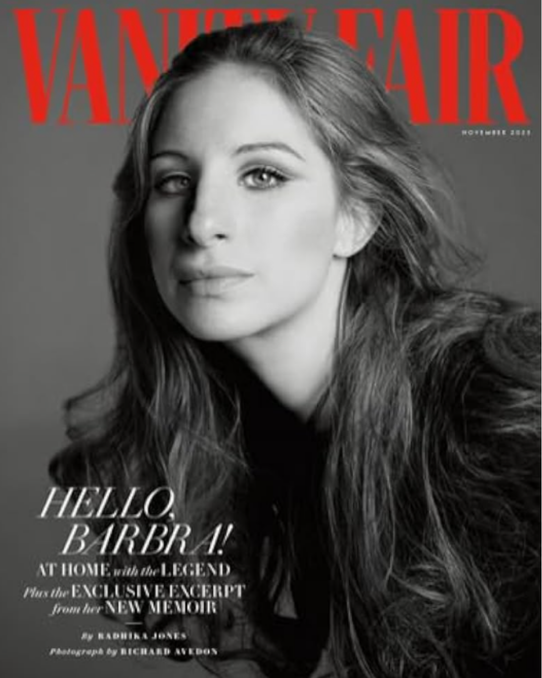 Vanity Fair Magazine cover featuring Barbra Streisand.