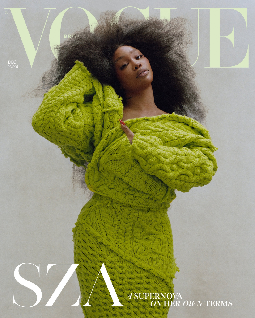 Vogue Magazine cover featuring SZA.